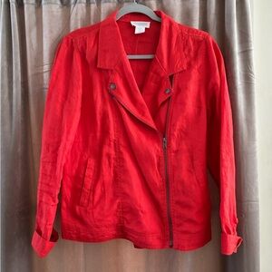 NWOT Linen Jacket Sz M